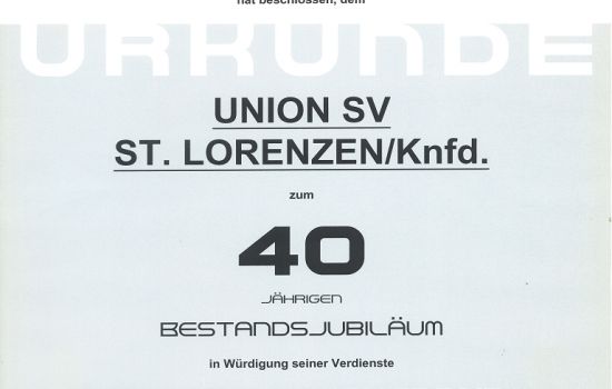 40 Jahre SV St.Lorenzen